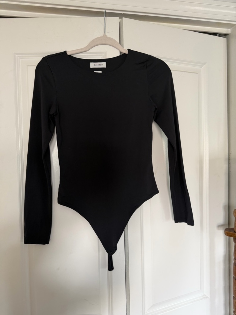 Aritzia Black Long-Sleeve One-Piece Bodysuit Babaton Contour